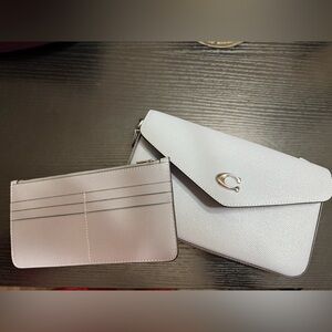 Coach Blue/Gray Wallet with Removable Card Holder